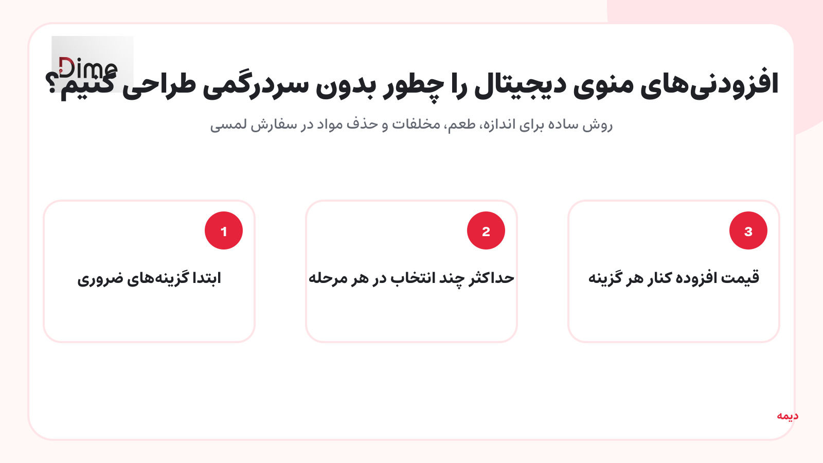 افزودنی‌های منوی دیجیتال را چطور بدون سردرگمی طراحی کنیم؟